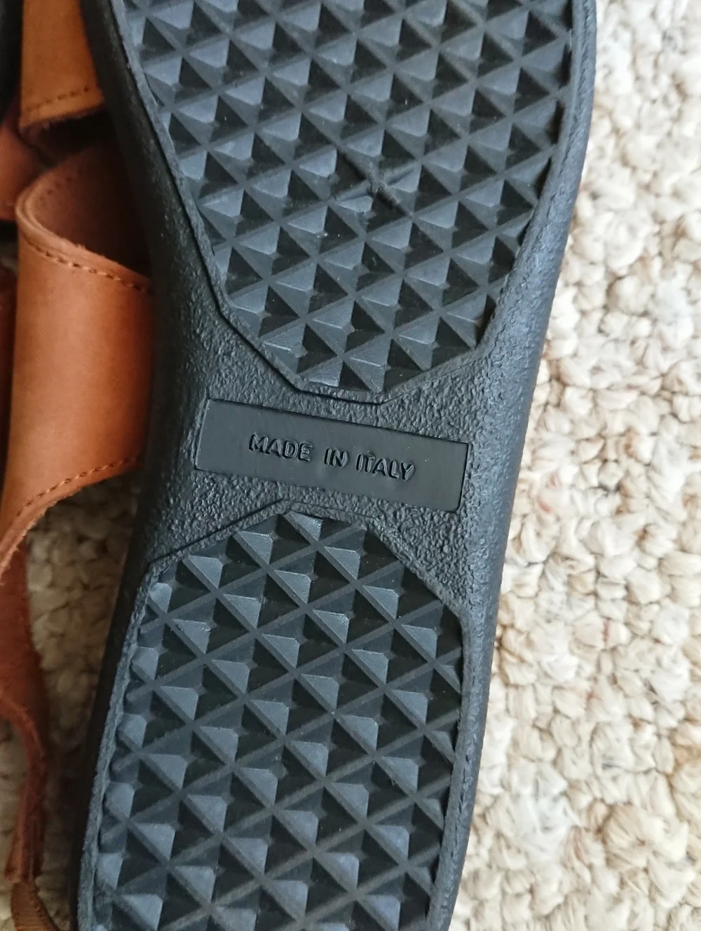 LL Bean Made in Italy Brown nubuck Leather Slingback Sandals size 6.5